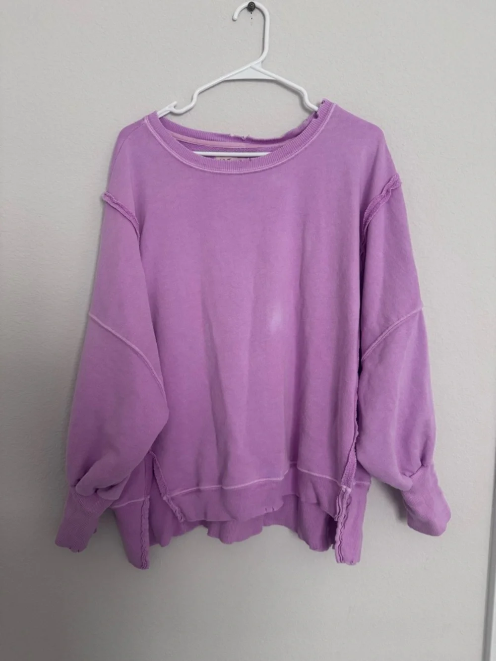 Free People Camden Oversized Sweatshirt Bubble Tea - Picture 3 of 8